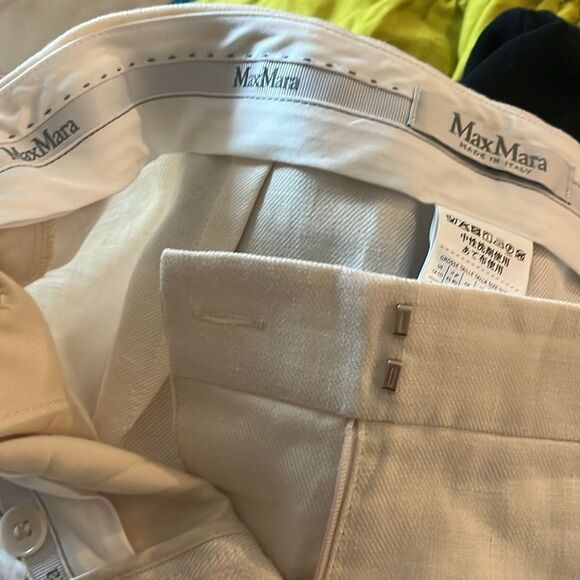 MaxMara Boemia Linen/Twill Pantsuit, Ivory, size 10 - Picture 15 of 16